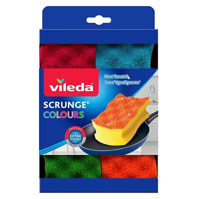 Vileda Scrunge Colours Scrub Sponges