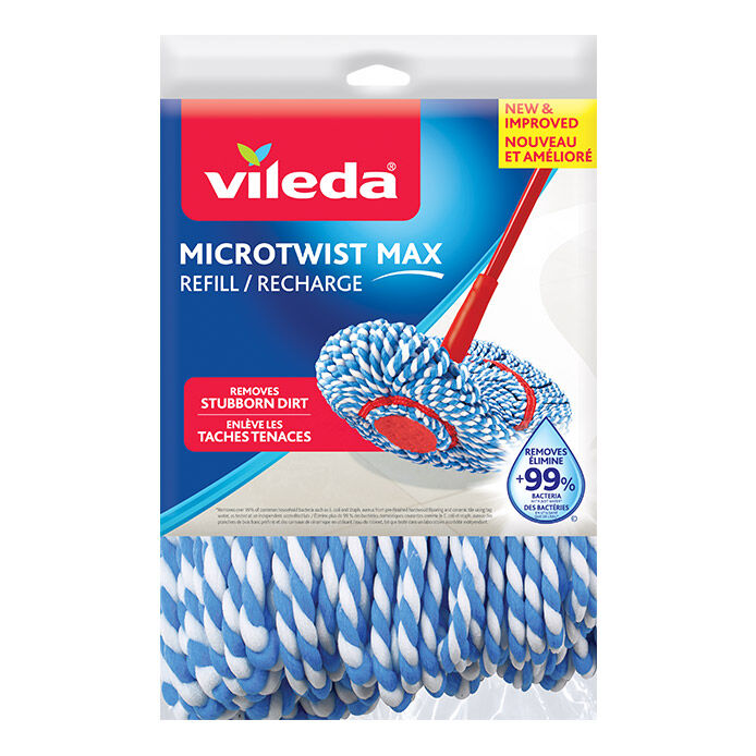 Recharge Vadrouille MicroTwist Vileda - Microfibre, Large 18' Tête