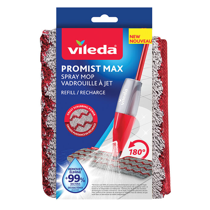 Vadrouille à jet Vileda Promist Max microfibres rouge